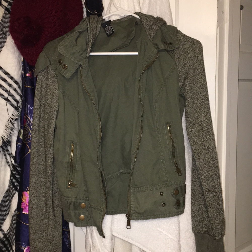 olive green jacket